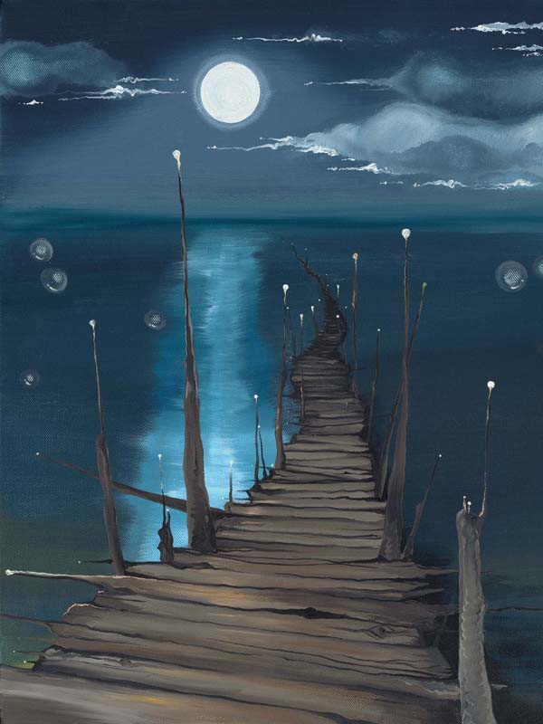Dock to the Moon painting